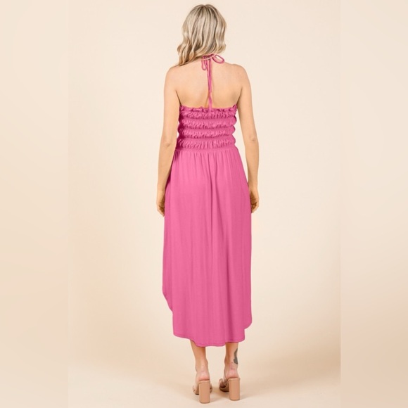 Culture Code Tie Back Shirring Dress with Pockets 10010022493 - Picture 2 of 3